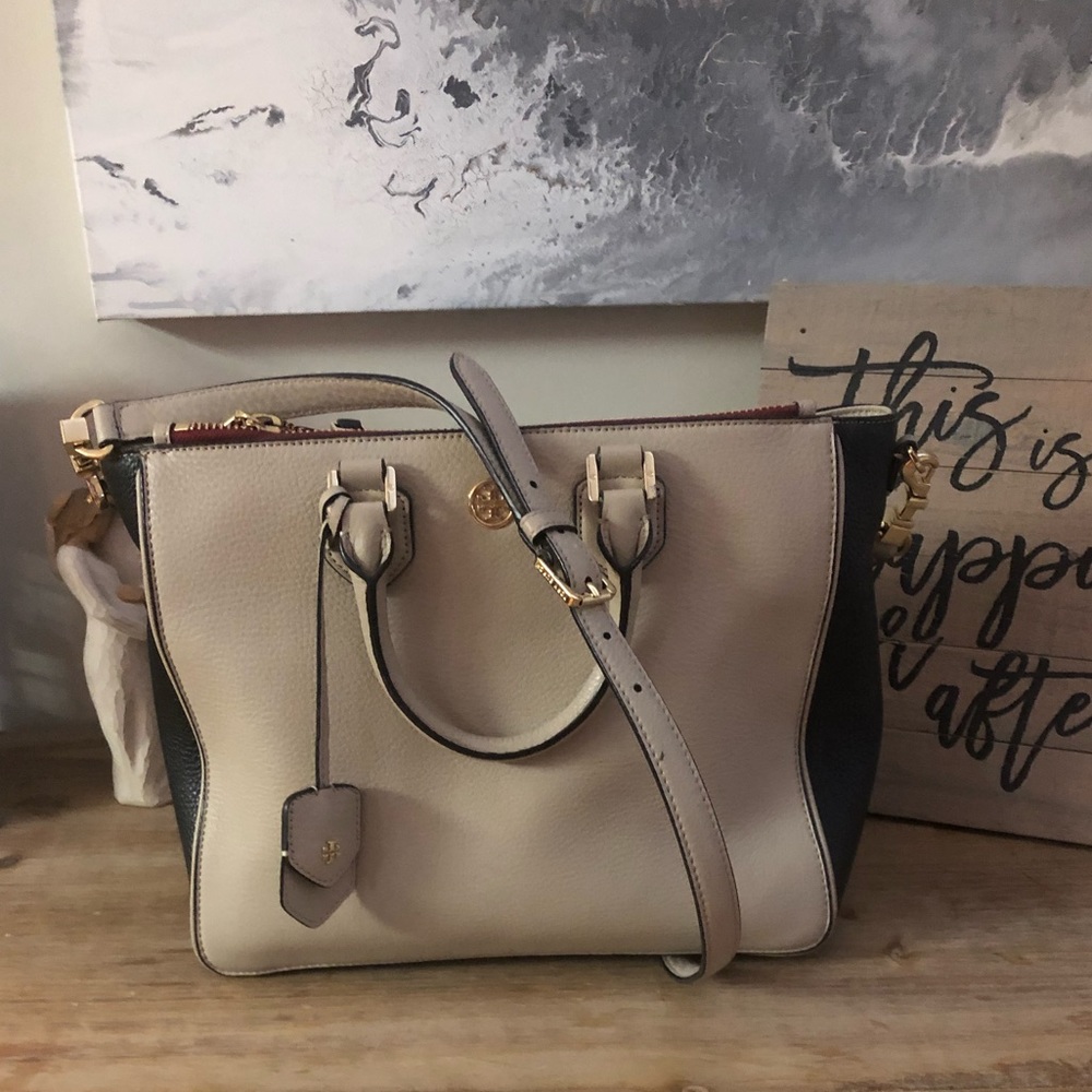 Tory Burch Robinson colorblock tote